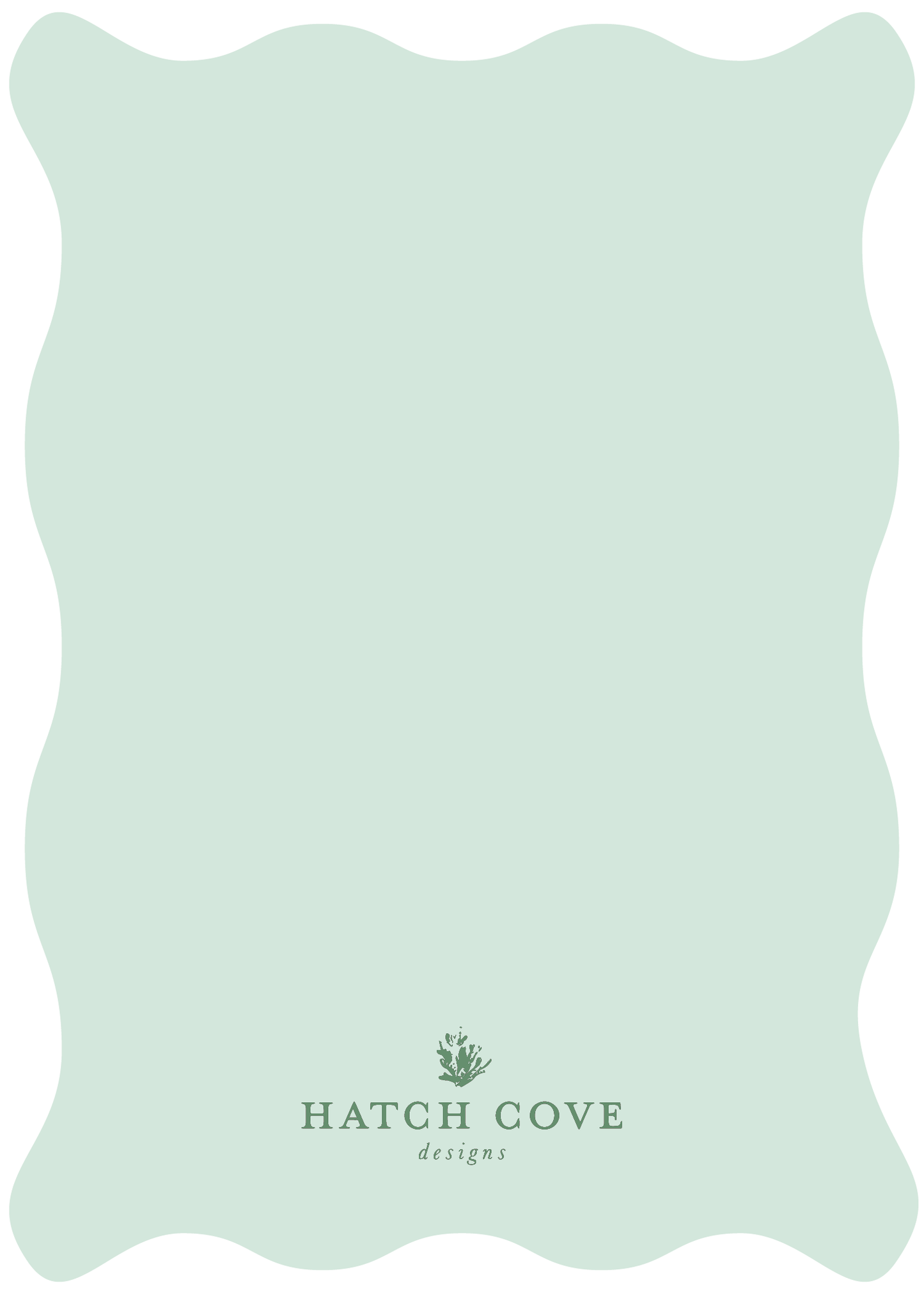 Green Wavy Cutout Holiday Card